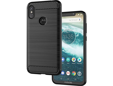 Carcasa Motorola P30 Note Multi4you Gel TPU Carbono Negro