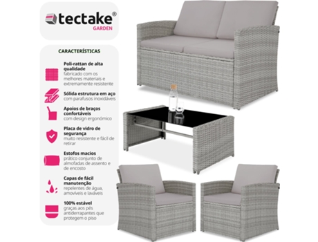 Conjunto de ratán Lucca TECTAKE