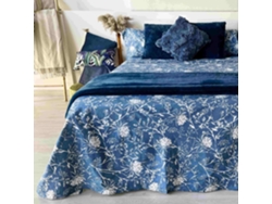 Juego De Sábanas 100 Algodón Mariposas Y Flores Azules 3 Piezas - Cama 90 Cm