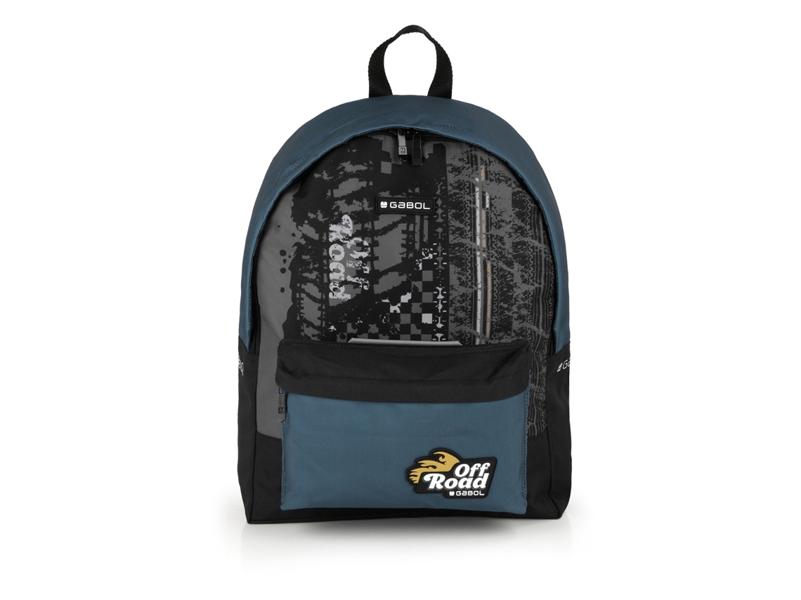 Mochila GABOL ROAD azul y negra y resistente al agua