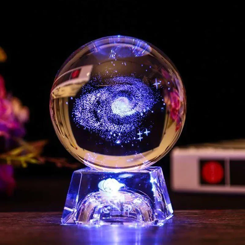 Bola De Cristal Led, Bola De Cristal 3d, Decoración Para El Hogar, Adorno Para El Día De San Valentín.