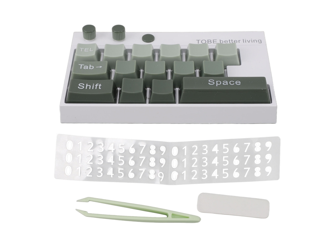 2026-adornos Para Teclado Mecánico Luminosos Con Pegatinas Numéricas Para Hogar Y Oficina Color Verde
