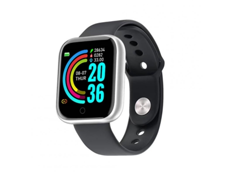 Smartwatch Fitness Heart Rate Monitor para teléfonos Android Iso Grey Silver