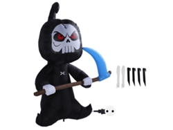 Decoración inflable para exteriores: Fantasma del Ángel de la Muerte con iluminación