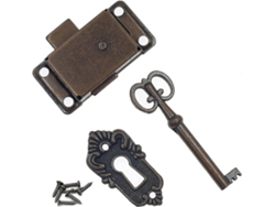 Cerradura De Armario Antiguo Con Llave, Estilo Vintage Para Muebles, Material De Aleación De Zinc Bronce