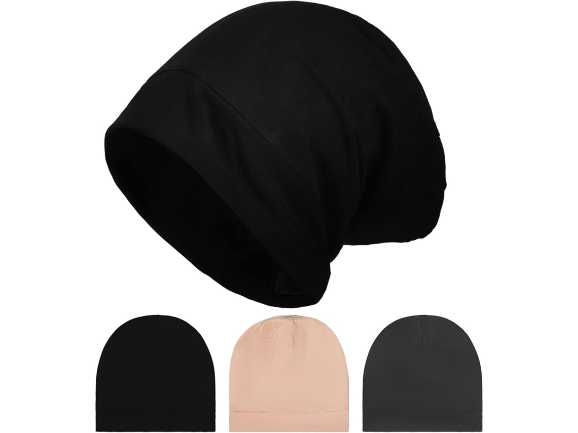 Juego de 3 gorros de dormir de satén suave