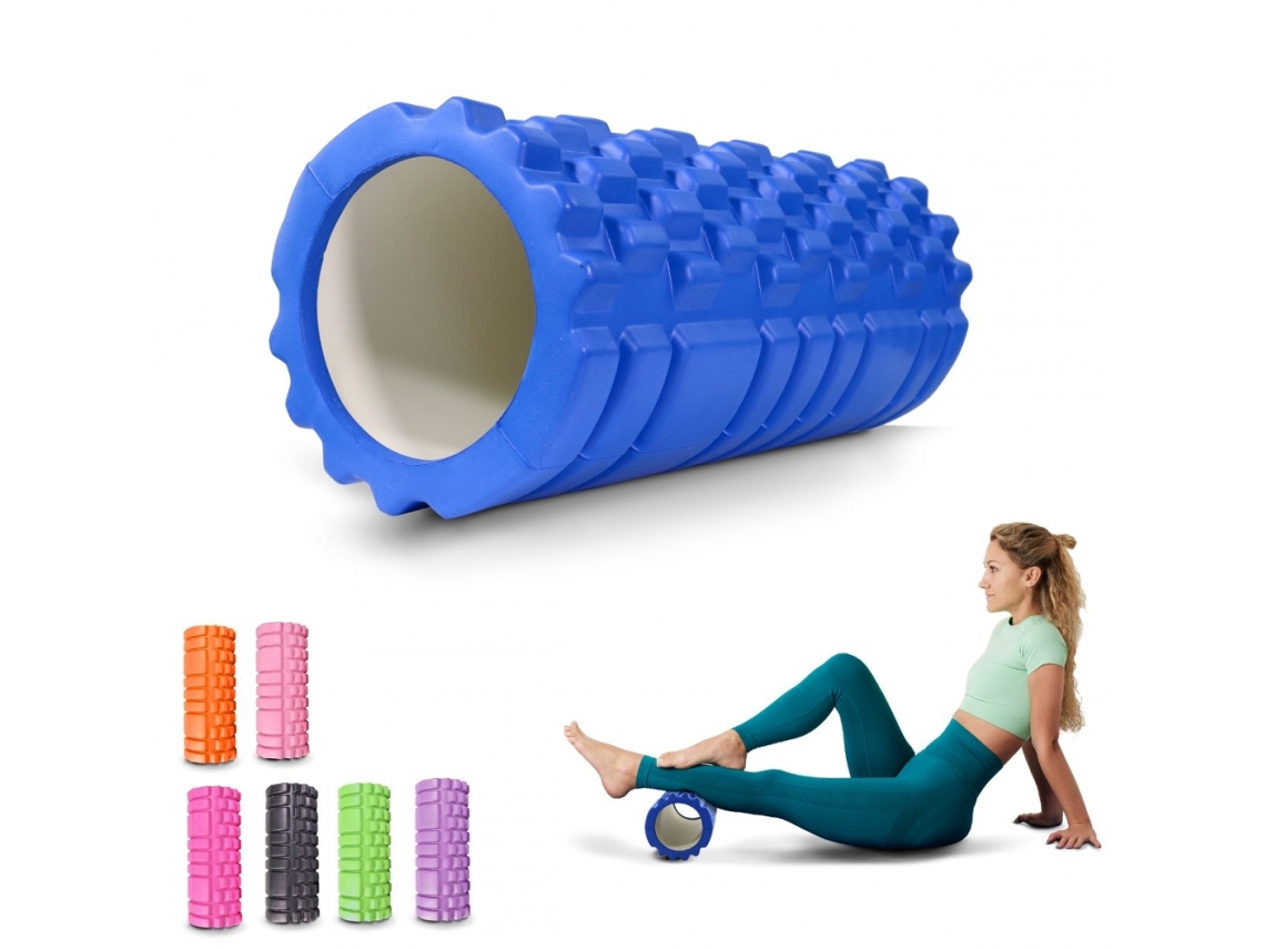 Rodillo de masaje MOBICLINIC Gomaespuma 14 x 33 cm Versátil Ligero Evita lesiones Azul FitRoller