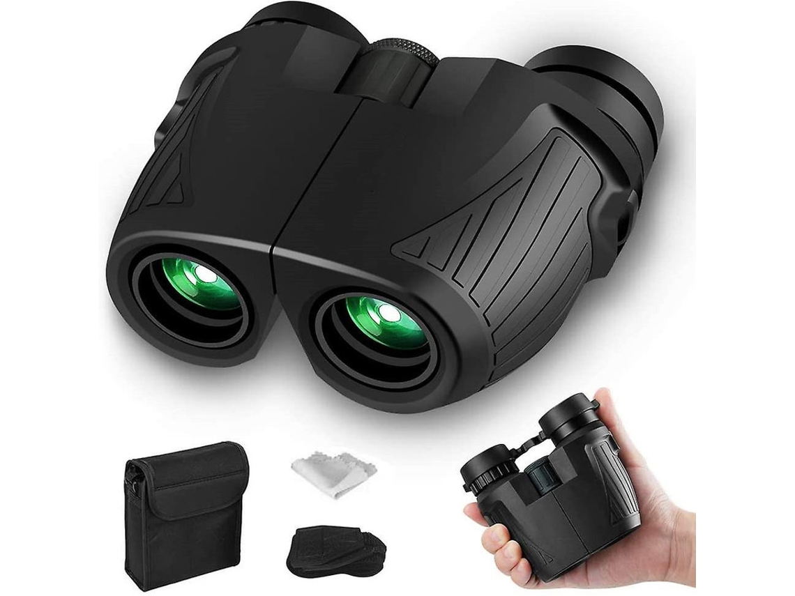 Prismáticos 10x25 compactos, pequeños, IP68, HD, para observación de aves, senderismo, turismo, unisex, color negro, Yizhood