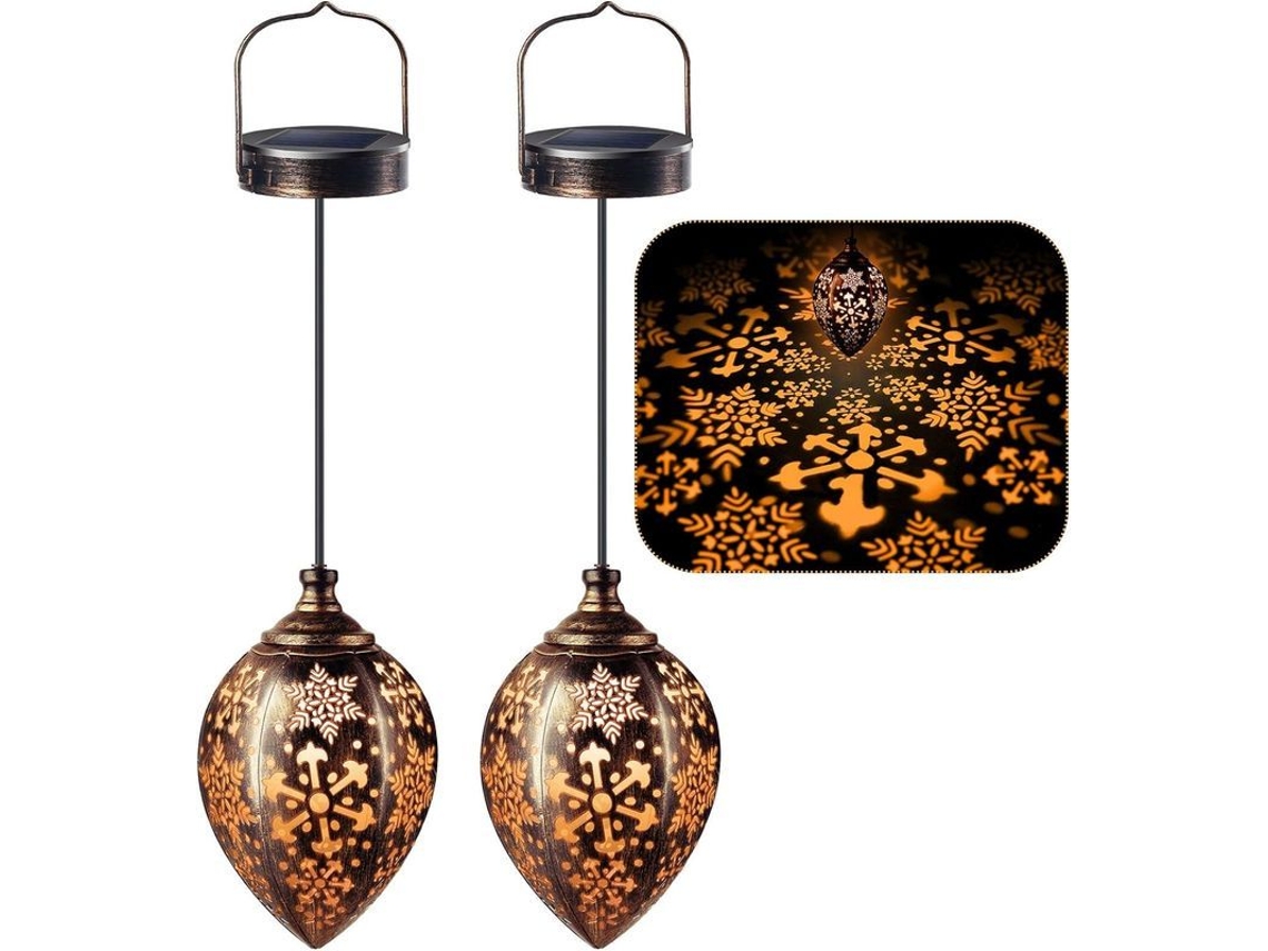 Faroles Solares Decorativos Para Exteriores, 2 Unidades, Ip65, Resistentes Al Agua.