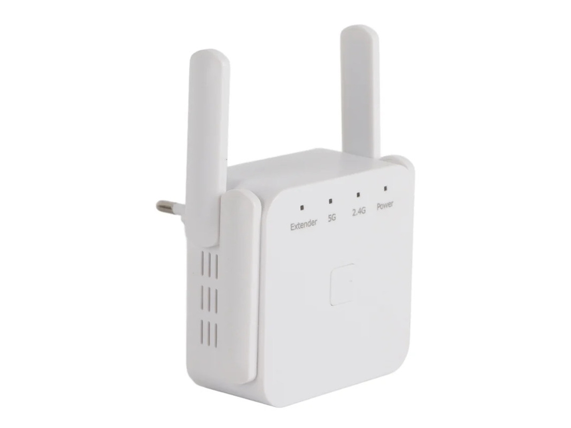 Extensor de red WiFi 5G, velocidad de transmisión de 1200 Mbps, amplificador de señal WiFi, repetidor WiFi inalámbrico de larga distancia, 100-240 V, blanco, Yizhood