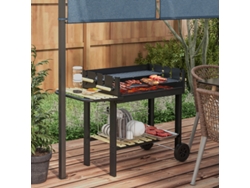Parrilla de carbón con carrito ZIWEI STORE