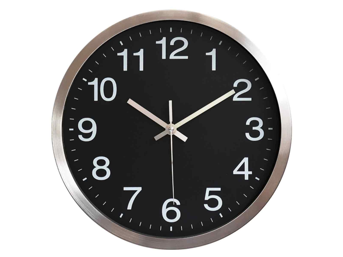 Reloj de pared en acero desbloqueado, silencioso y moderno para sala de estar, reloj de aluminio Kofihety