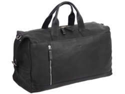 Bolsa de Viaje ALASSIO Fin de Semana Toro Hecha de Cuero Negra