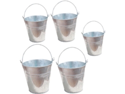 Piezas De Cubos Decorativos Miniatura Galvanizados, Macetas Retro Para Flores, Lote