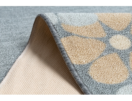 Alfombra de Pasillo con Refuerzo de Goma Margaretka Flor, Gris 57 cm