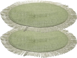 Salvamanteles Redondos Tejidos De 2 Piezas, Ideales Para Proteger Y Decorar Mesas.