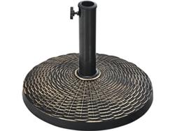 Base Sombrilla Costway Diseño De Ratán (10 Kg - Resina - Bronze)