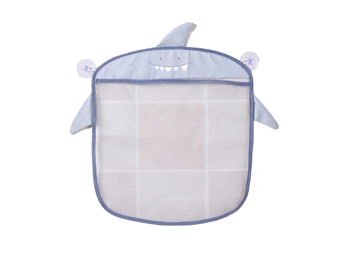 Sacola De Malha Para Parede De Banheiro Com Cupula De Sucção Design Cartoon Drenagem Rápida Cinza