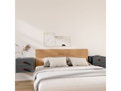 Mesitas de Noche de Pared 2 Pzs 50X36X40 Cm Gris
