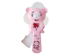 MEOIRUERY Ventilador Manual Mini de Plástico con Oso de Dibujos Animados Lindo y Seguro para Habitación Ejercicio Viaje