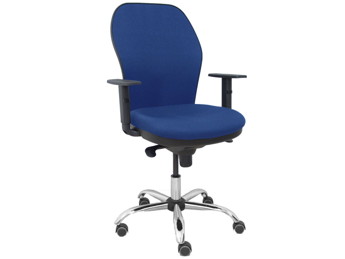 Sillas de Escritorio jorquera respaldo bali azul marino assento bali azul marino base cromada e rodas parquet