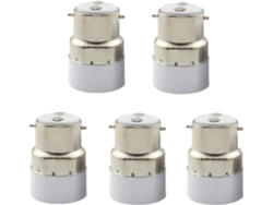 Adaptador versátil de B22 a E26, PBT ignífugo, que garantiza la seguridad en cualquier situación de iluminación para el hogar y la oficina.