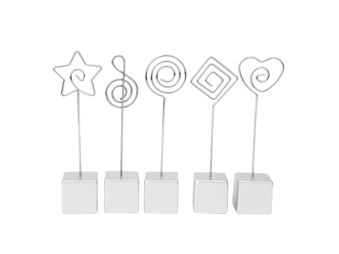 5 Unidades Portavasos Para Notas Y Tarjetas Portaretratos Soporte De Números De Mesa Organizador De Escritorio Oficina Blanco