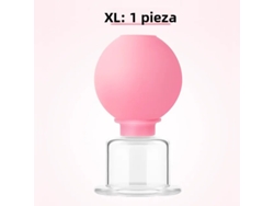 (rosa Xl) Copa De Masaje De Goma, Elevación De La Piel Facial Por Vacío, Tallas S, M, Xl