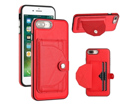 Funda Mobile Phone Cases Shockproof With Card para iPhone 6 Plus Piel Marrón