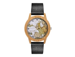 Reloj De Pulsera Unisex Informal Con Correa De Silicona Y Movimiento De Cuarzo Negro.