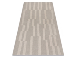 Alfombra De Lana Textura 488.17.la110 Osta - Geométrico Estructural Gris / Beige