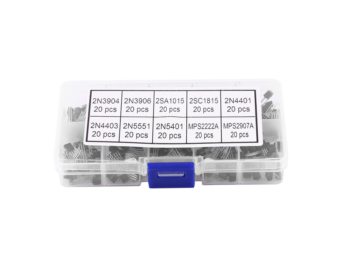 200pcs Kit De Transistores De Silicio 10 Valores 2n3904 2n3906 2sa1015 2sc1815 2n4401