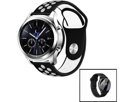 Correa + Protector de Hydrogel PHONECARE SportyStyle Garmin Forerunner 245 Negro y Blanco
