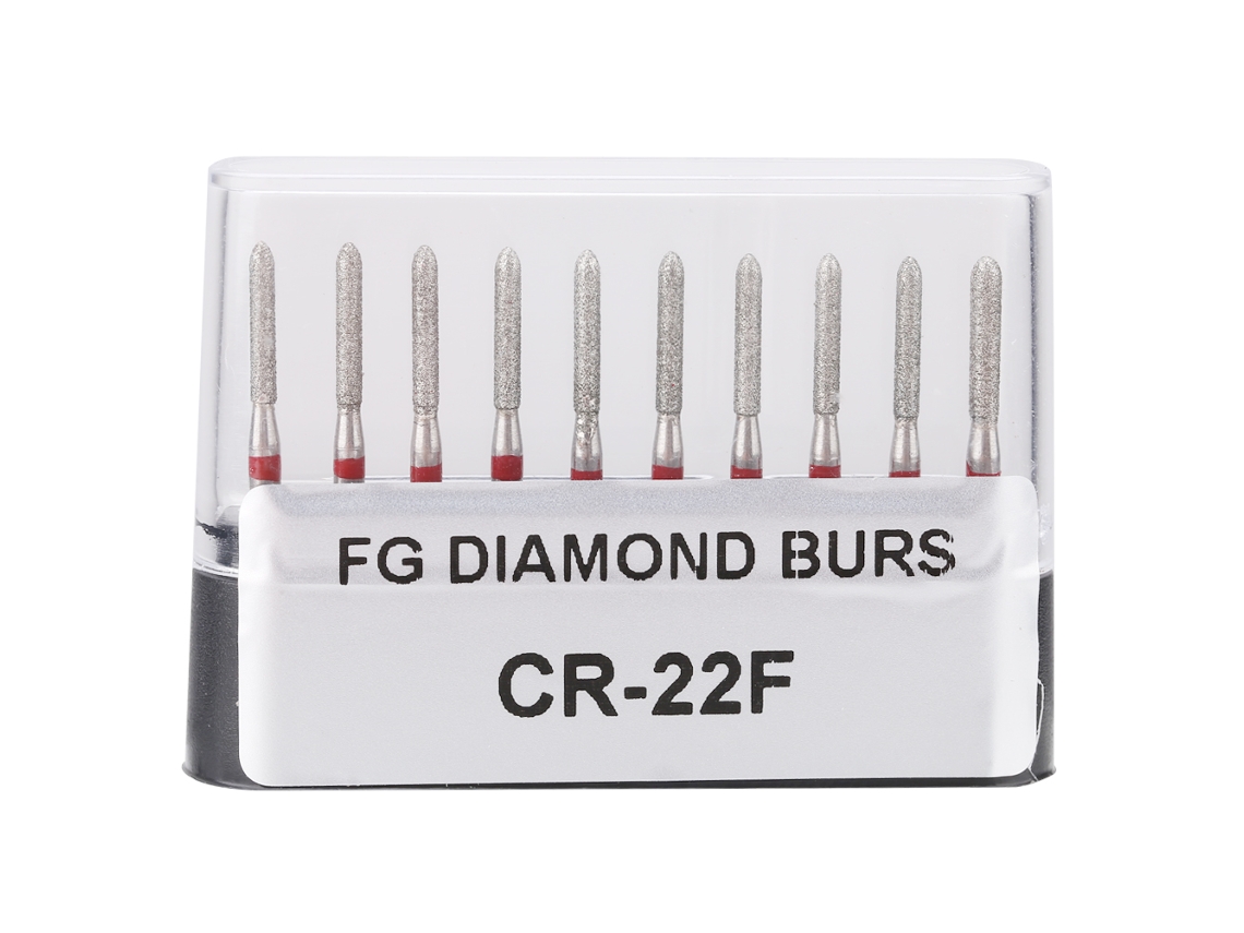 10 Brocas Dentales De Diamante Cr-22f De Acero Inoxidable Con Mango Redondo De 1,6 Mm Para Dentistas.