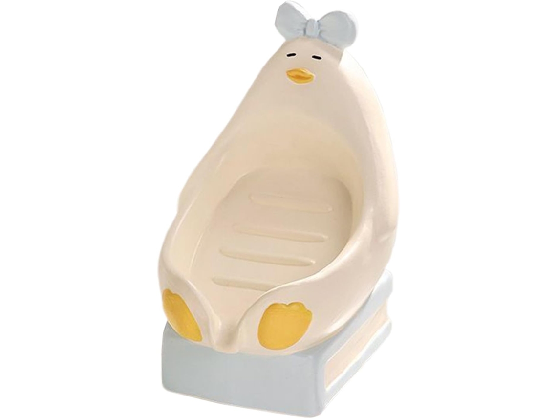 Jabonera De Ducha Cer Mica Pato Sentado Con Drenaje Autom Tico Para Ba O Lavabo Encimera Dormitorio Camping Viajes
