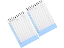 Paquete De 2 Cuadernos Espirales Sin Fecha, Cuadernos Para Listas De Tareas, Papel Grueso Y Resistente.