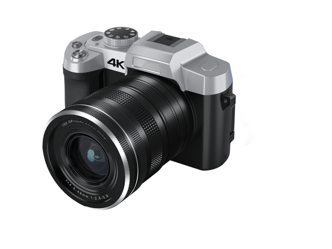 Cámara digital 4K con zoom óptico de 10x (75 MP) MDUG (tarjeta de 64 GB)