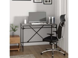 Escritorio | Mesa | Escritorio 100x50x75 cm Madera/Derivados de hierro Gris Sonoma