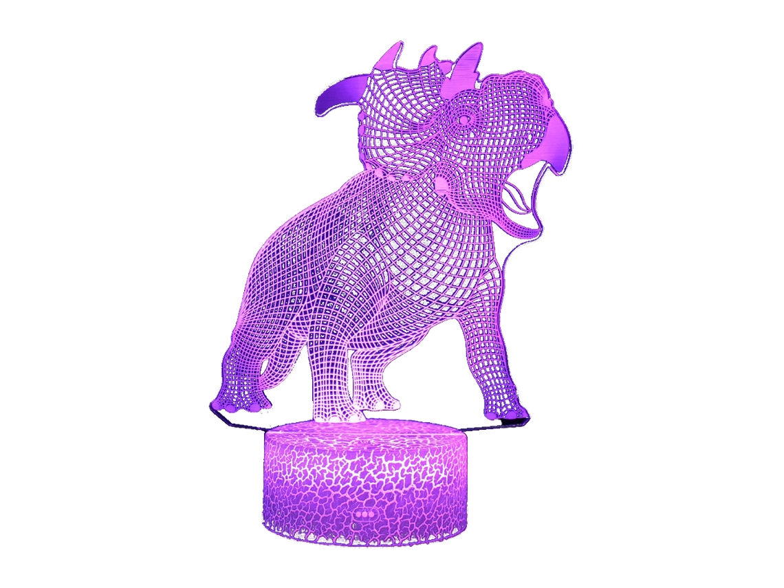 Série Dinossauro Luz Noturna 3D - Racha Colorida 16 Núcleos - Lc-749 JEIIBRZUI