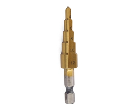 Juego de brocas escalonadas HSS de 3 piezas, 4-32 mm, 4-20 mm, 4-12 mm, broca escalonada de ranura recta, cortador de agujeros de metal y madera re...