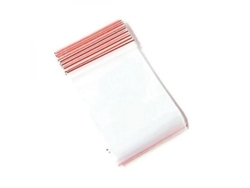 2026-5327-100 Bolsas Plásticas Resellables Alimentarias 75x50mm Cierre Zip Transparentes 40 Micrones