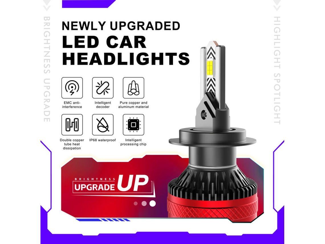 Par De Bombillas Led Para Faros Delanteros De Coche, 60 W, 12-24 V Cc, 12 000 Lm, Alta Potencia, 9005-h1/h4/h7/h11/9005/9012