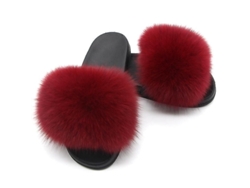2026-zapatos De Pelo De Zorro Para Mujer Sandalias Abiertas Confortables Suelas Anti-deslizantes Interior Exterior