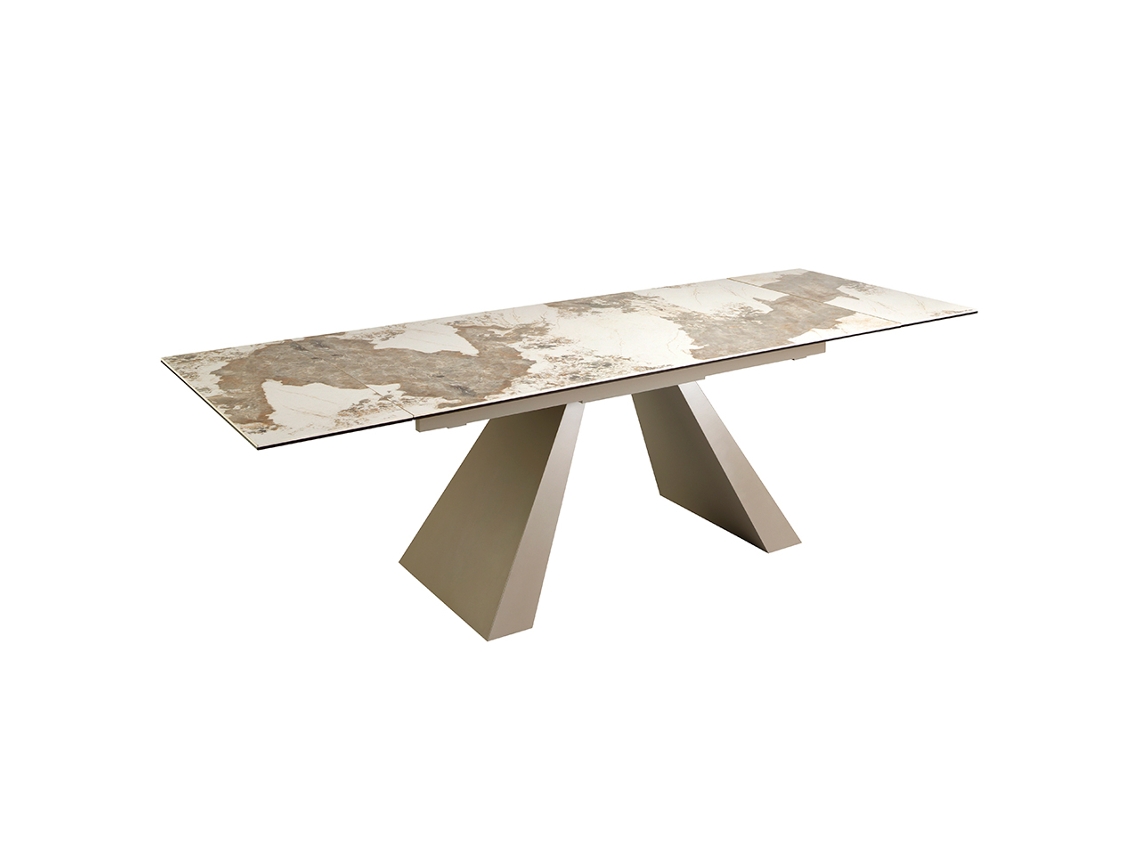 Mesa comedor extensible rectangular mármol porcelánico ANGEL CERDA 180/220/260 x 90 x 76