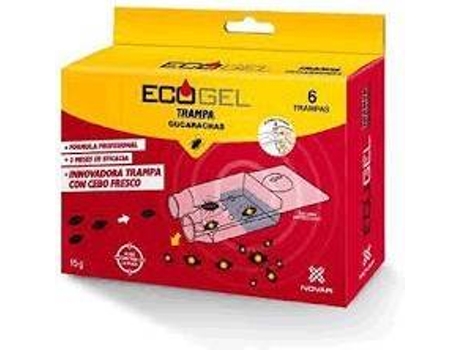 Conjunto de 6 Trampas para Cucarachas NOVAR Ecogel