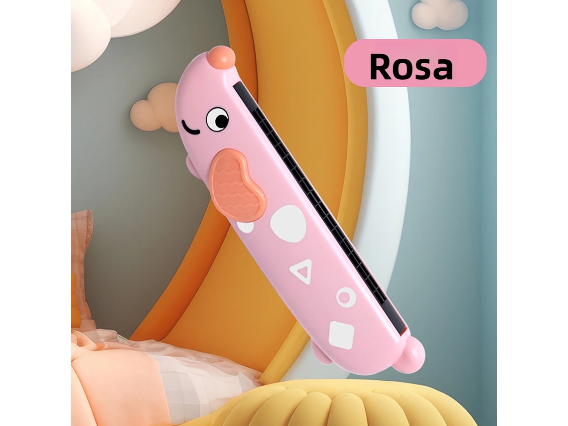 (rosa) Juguete De Armónica De Madera Con Dibujos Animados Para Niños, Juguete Musical Creativo, Instrumento Para Tocar