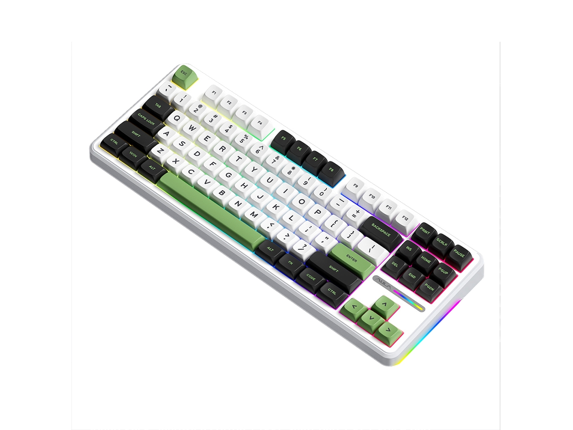 Teclado Mecánico Aula F87 Con Estructura De Junta Inalámbrica Y Conectividad De Tres Modos, Teclado Para Juegos De 87 Teclas Con Bajo Retardo Y Efect