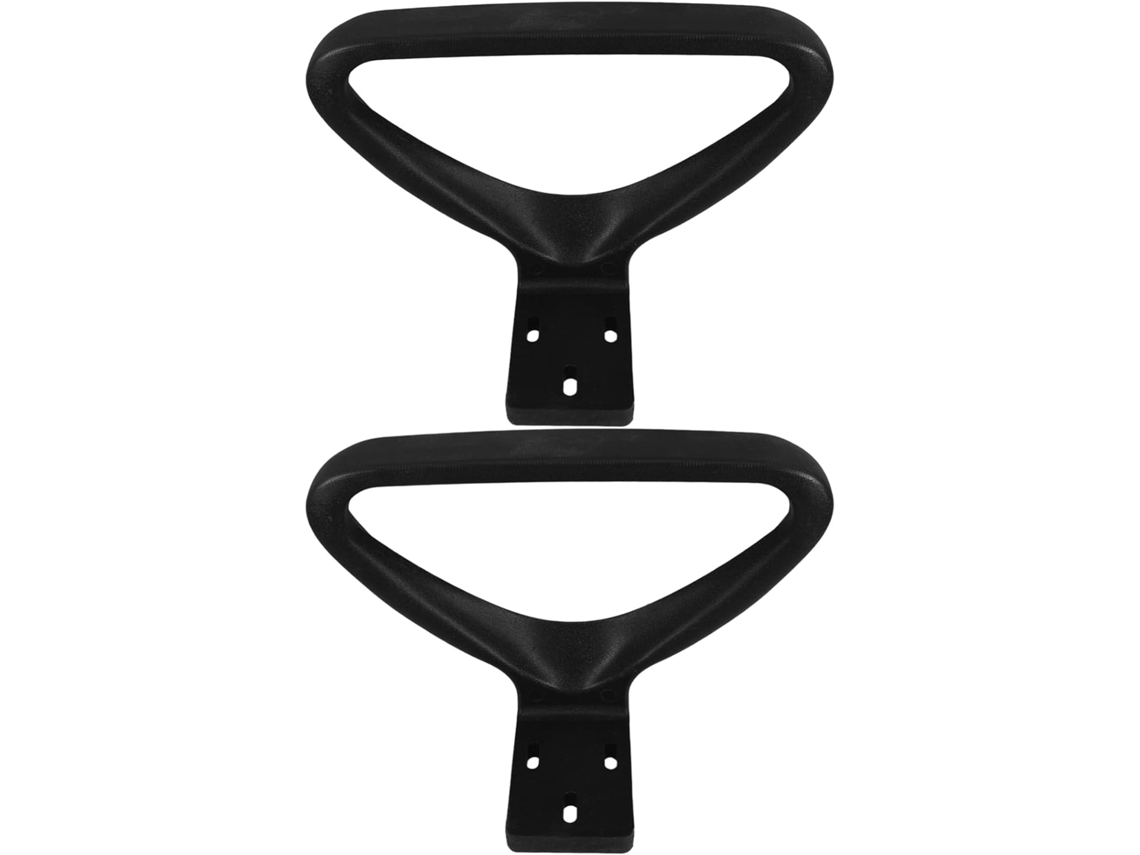Accesorios Profesionales. Fácil Instalación. Reposabrazos Ergonómicos De Plástico Negro. Juego De 2 Unidades.