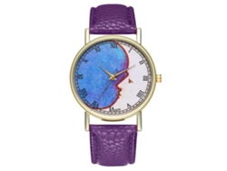 Reloj De Cuarzo Elegante Y Casual Unisex Moda Regalo (morado)