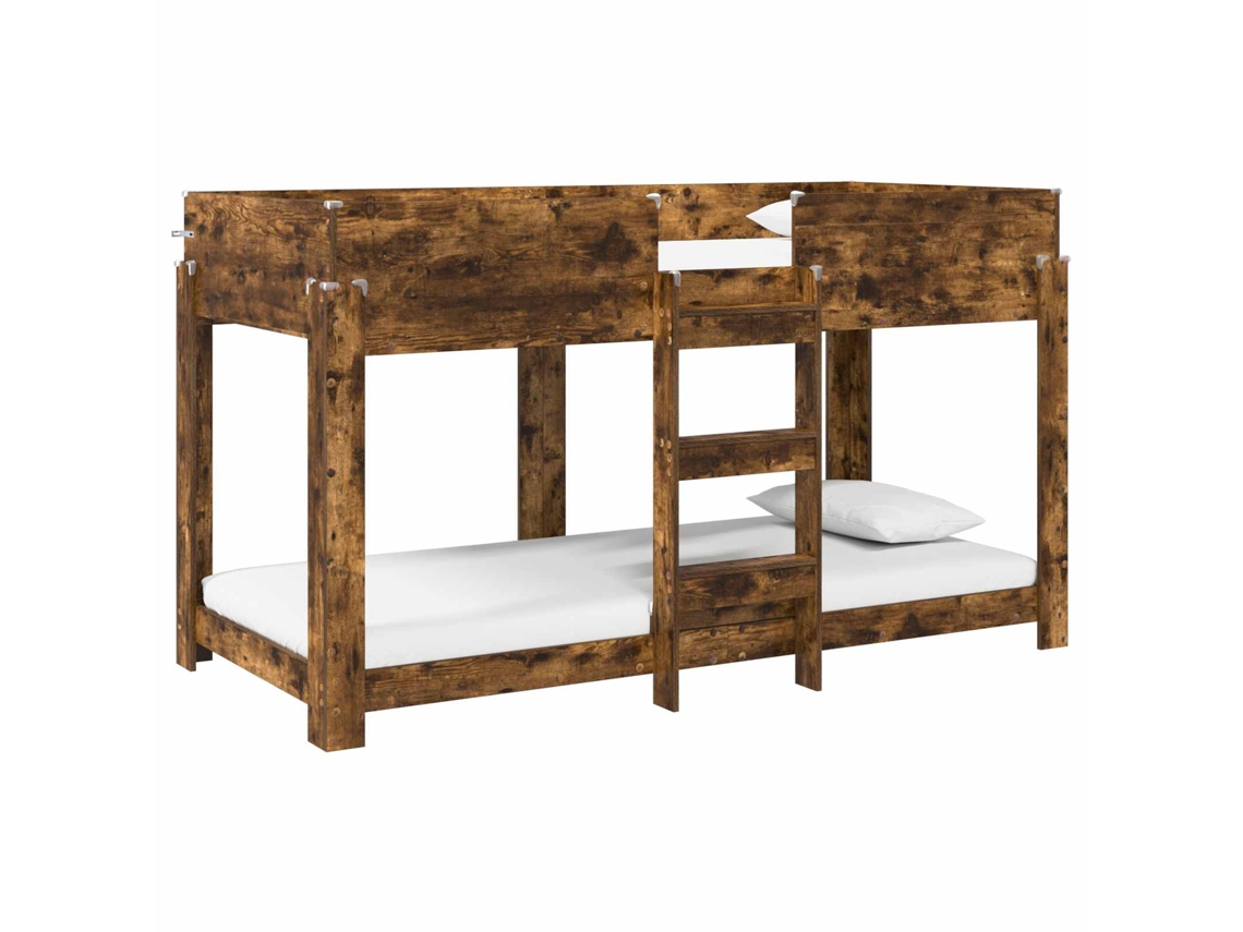 Maison Exclusive - Cama Litera Para Niños Roble Ahumado 80 X 200 Cm